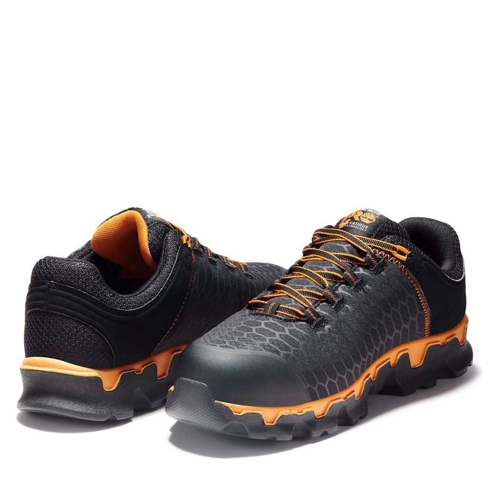 Zapatos de Trabajo Timberland Argentina Hombre - Pro® Powertrain Sport Alloy Toe Eh - Negras/Naranja